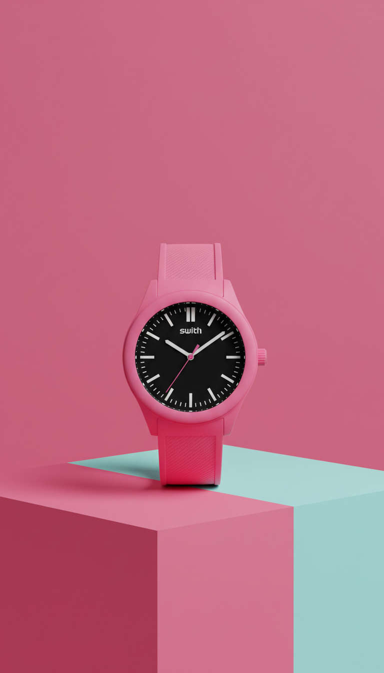 Electric pink limited edition watch