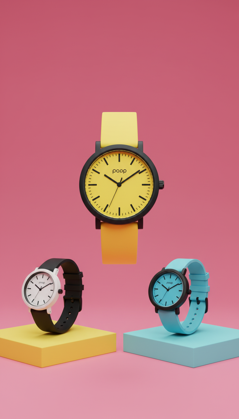 Pop yellow artist-collab edition watch