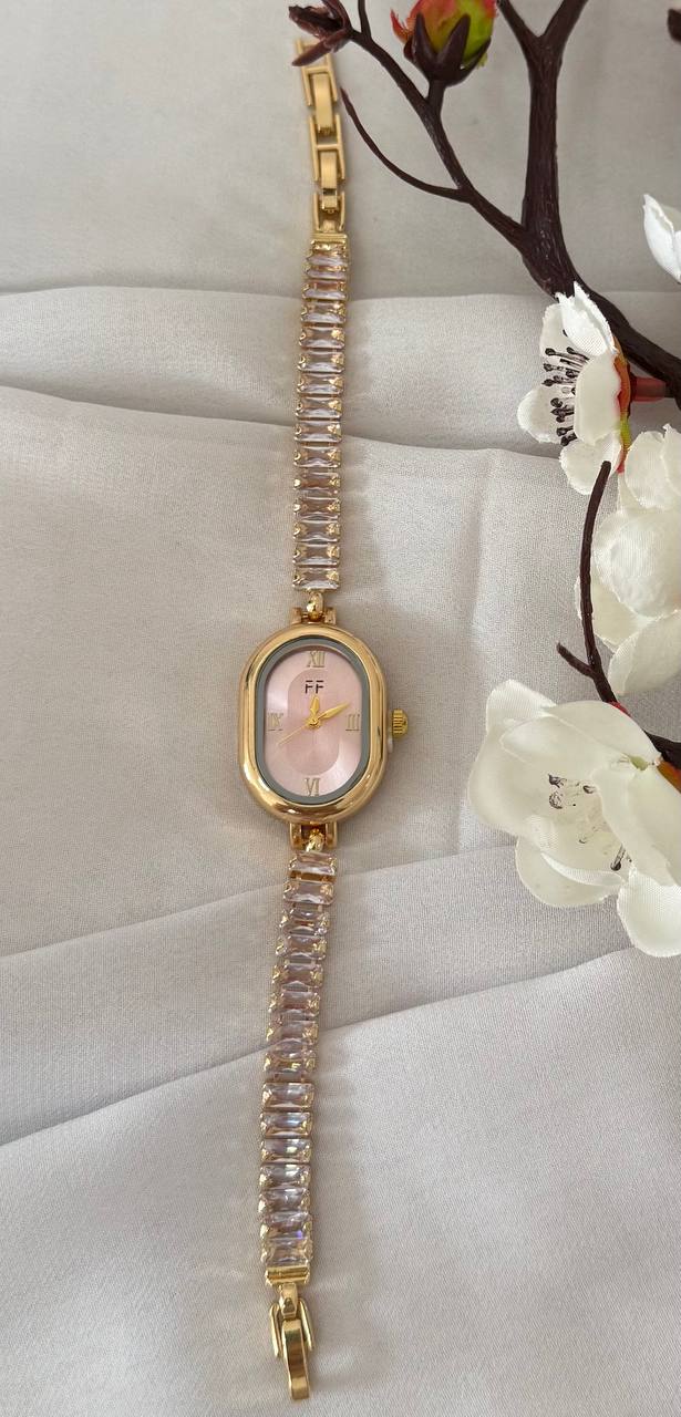 Montre Bracelet Cristal Ovale Élégance