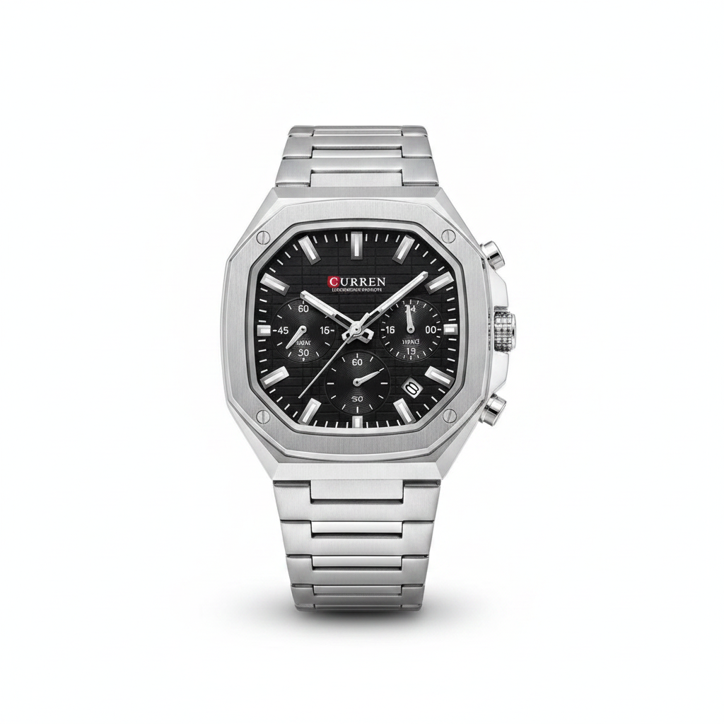 Montre Curren Chronographe Octogonale