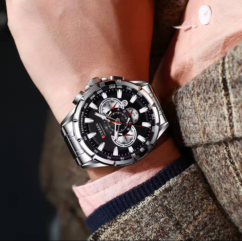Montre Curren Chronographe Acier Inoxydable