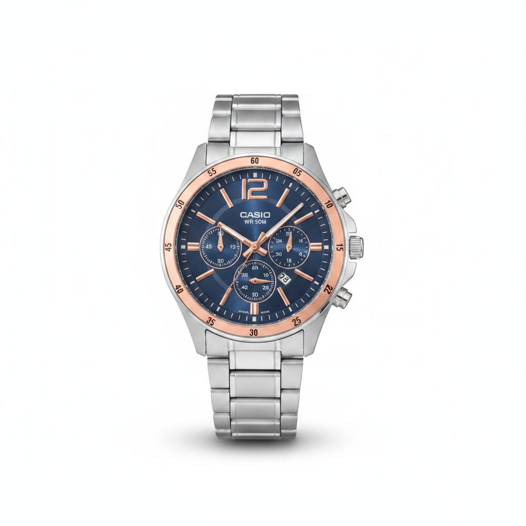 Montre Casio Chronographe Homme Bracelet Acier