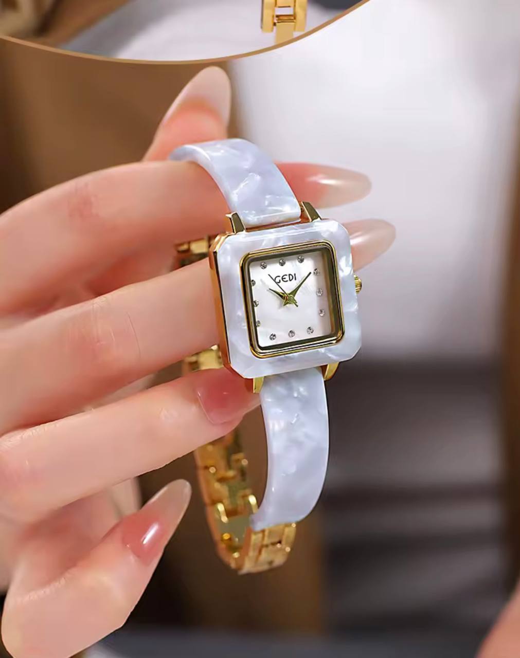 Montre GEDI Carrée Bracelet Acétate