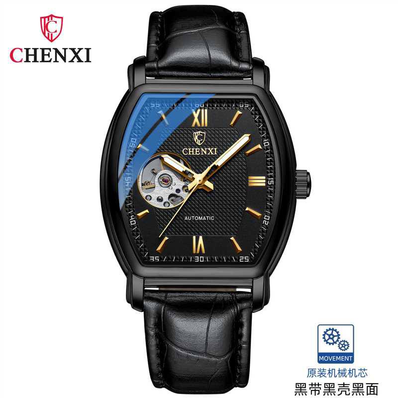 Montre Chenxi Automatique Squelette Tonneau