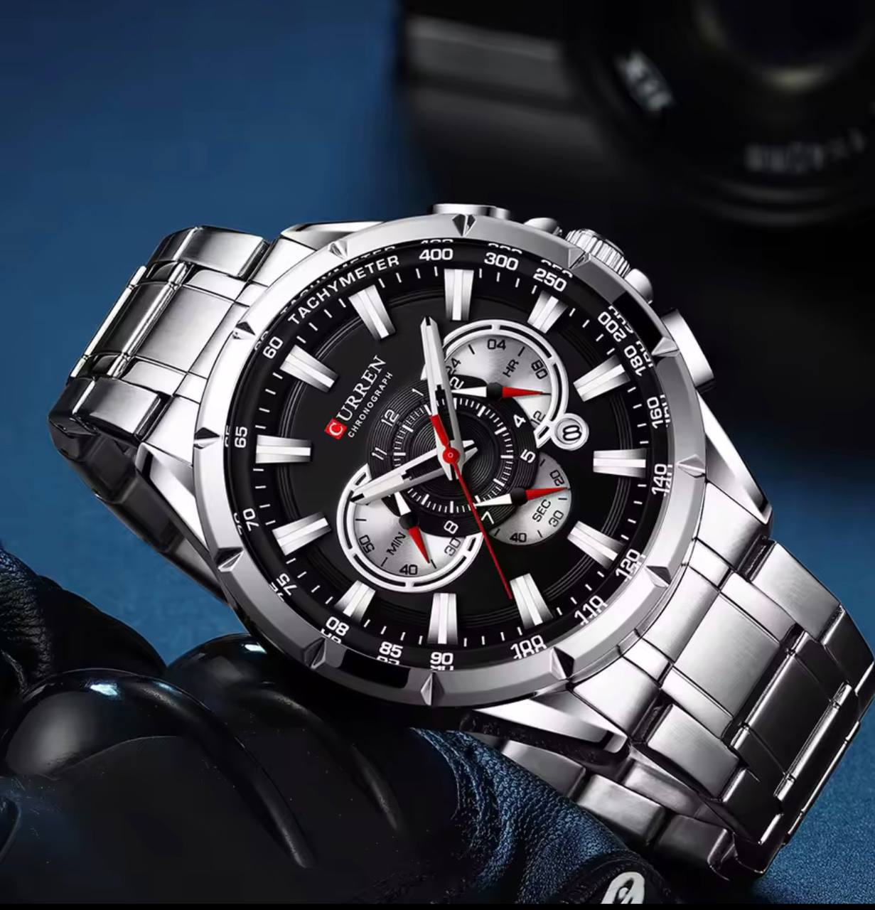 Montre Curren Chronographe Acier Inoxydable