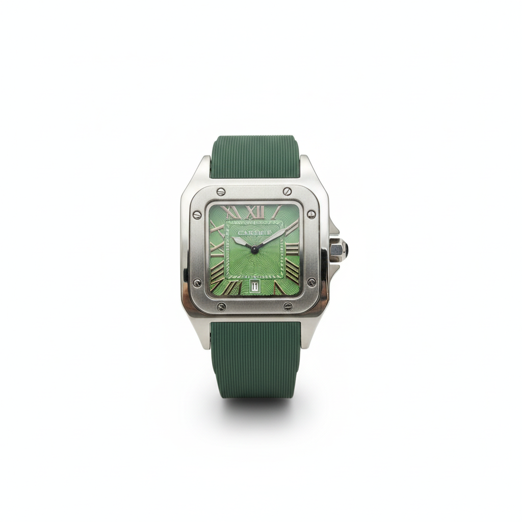 Montre Cartier Santos Bracelet Caoutchouc