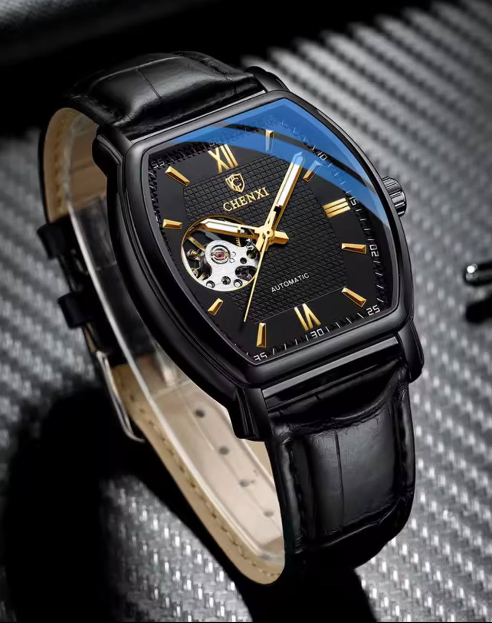 Montre Chenxi Automatique Squelette Tonneau