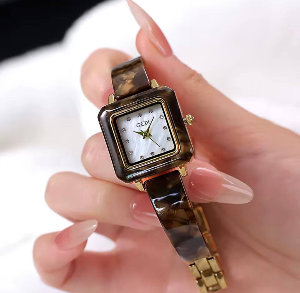 Montre GEDI Carrée Bracelet Acétate