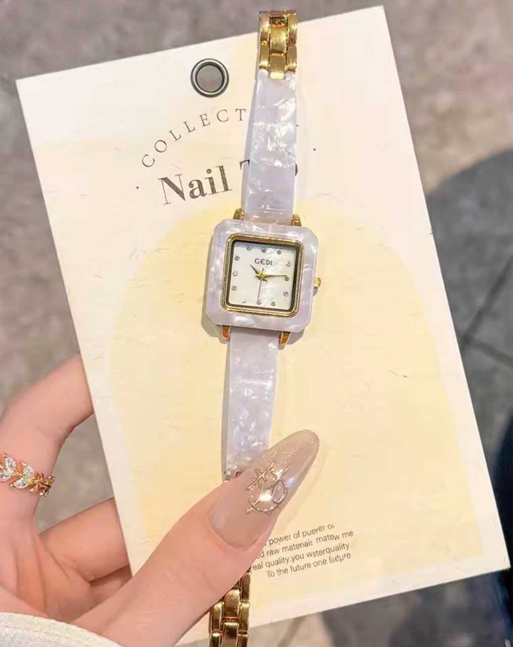 Montre GEDI Carrée Bracelet Acétate