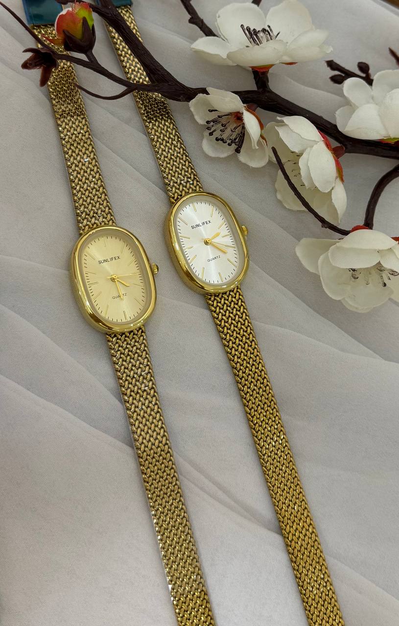 Montre Élégante Bracelet Maille Milanaise