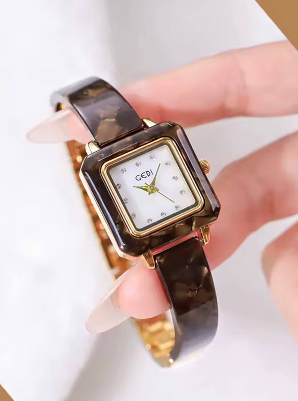 Montre GEDI Carrée Bracelet Acétate