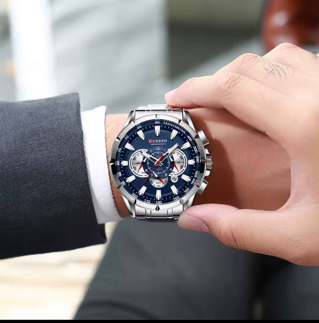 Montre Curren Chronographe Acier Inoxydable