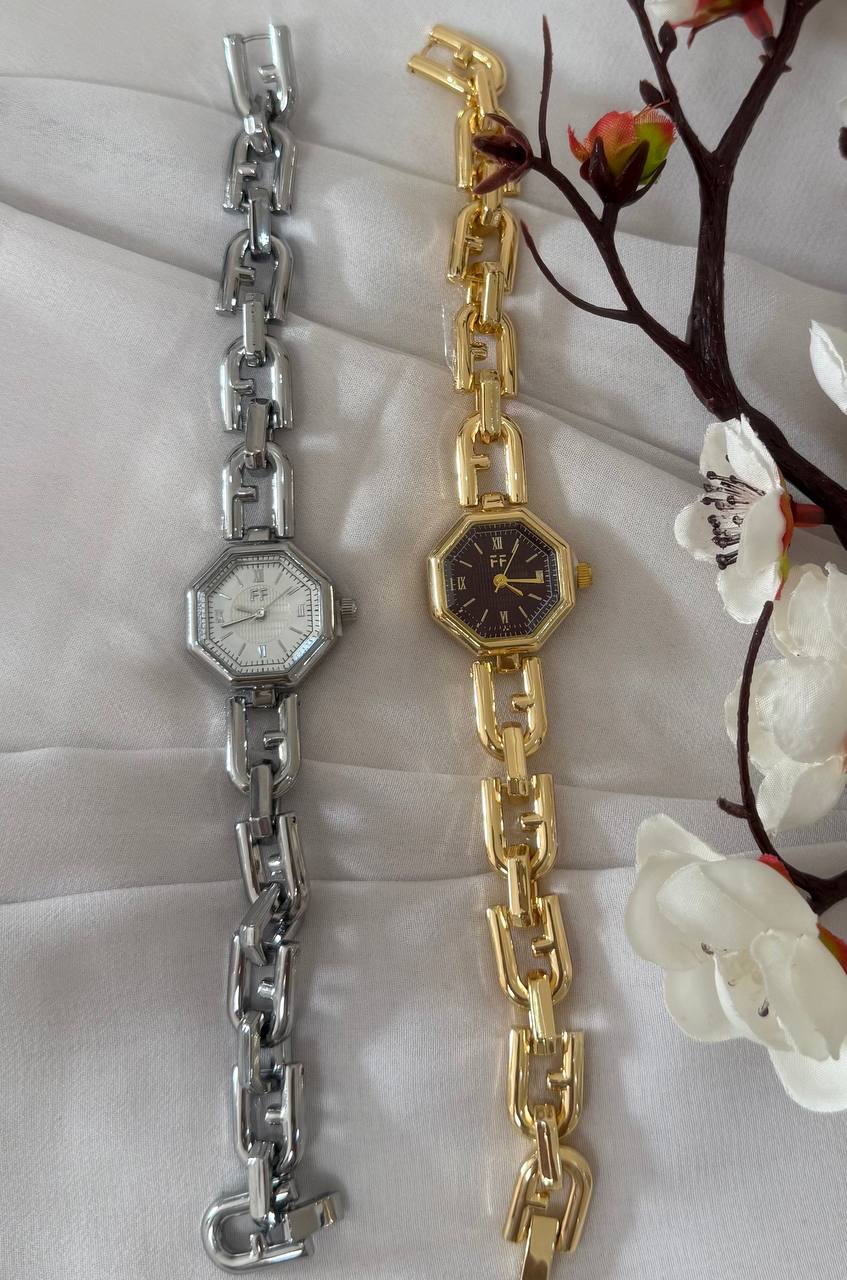 Montre Chaîne Élégance Octogonale