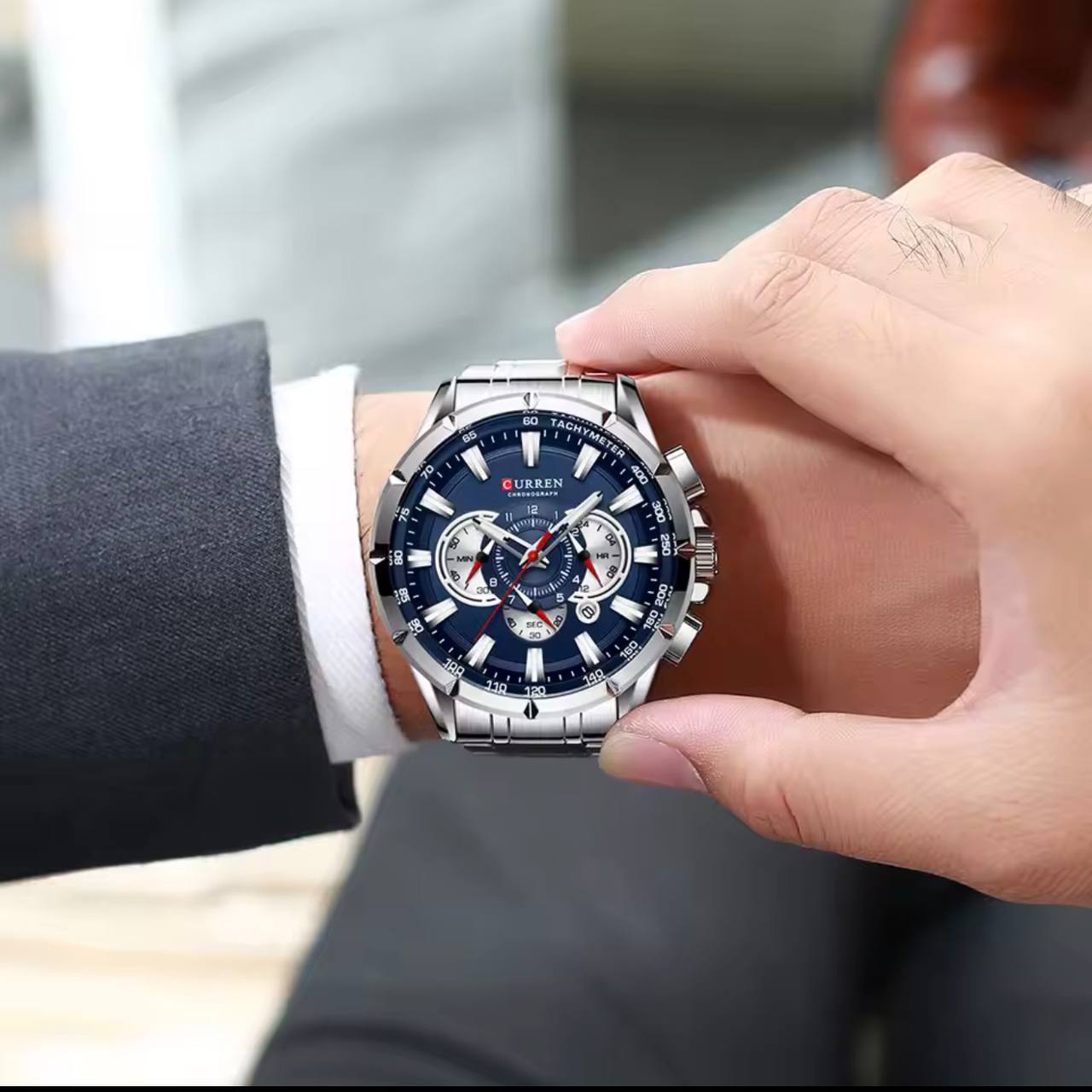 Montre Curren Chronographe Acier Inoxydable