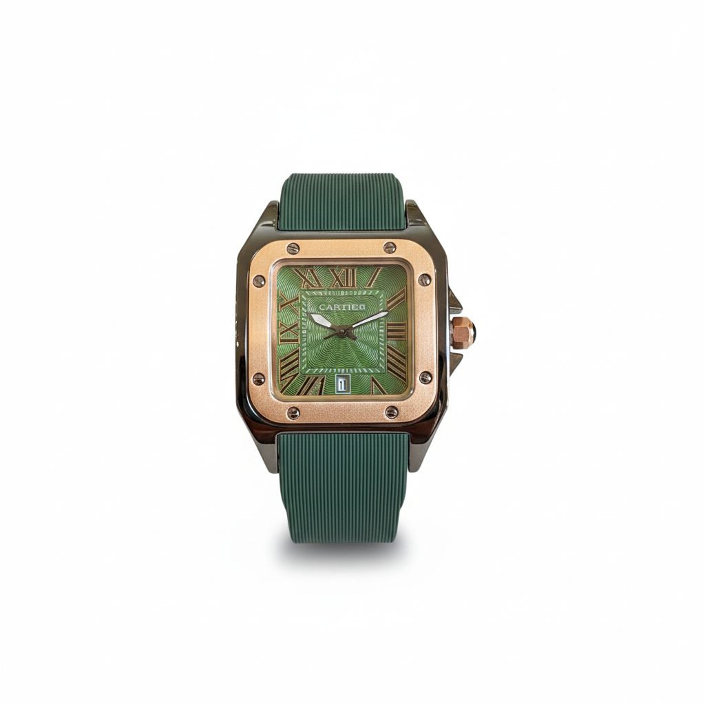 Montre Cartier Santos Bracelet Caoutchouc