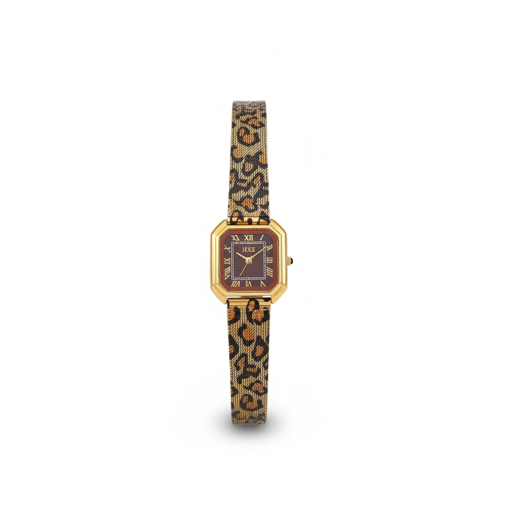 Montre IEKE Léopard Octogonal