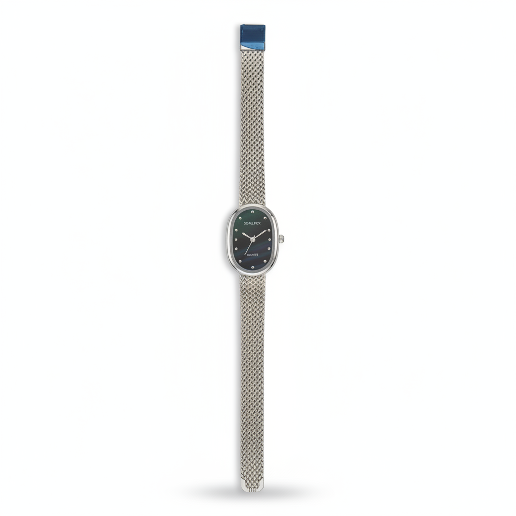 Montre Élégante Bracelet Maille Milanaise