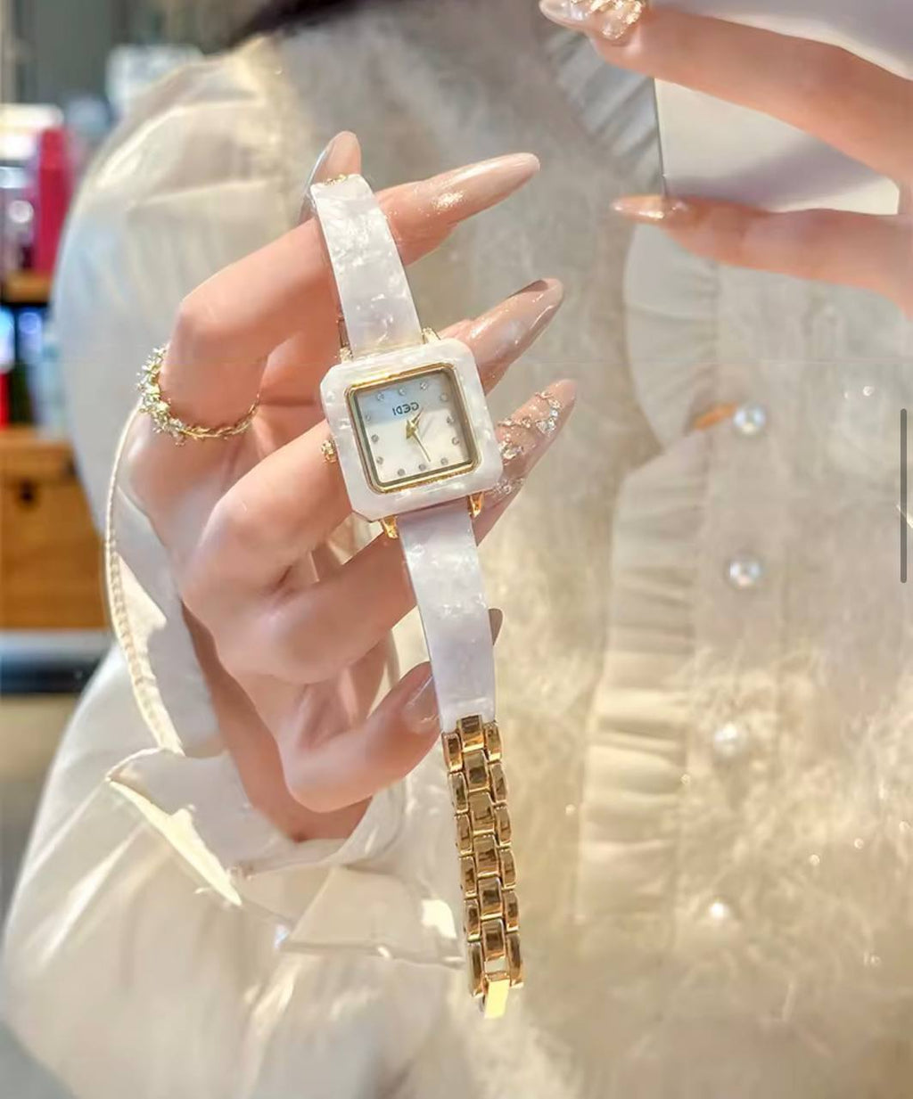 Montre GEDI Carrée Bracelet Acétate