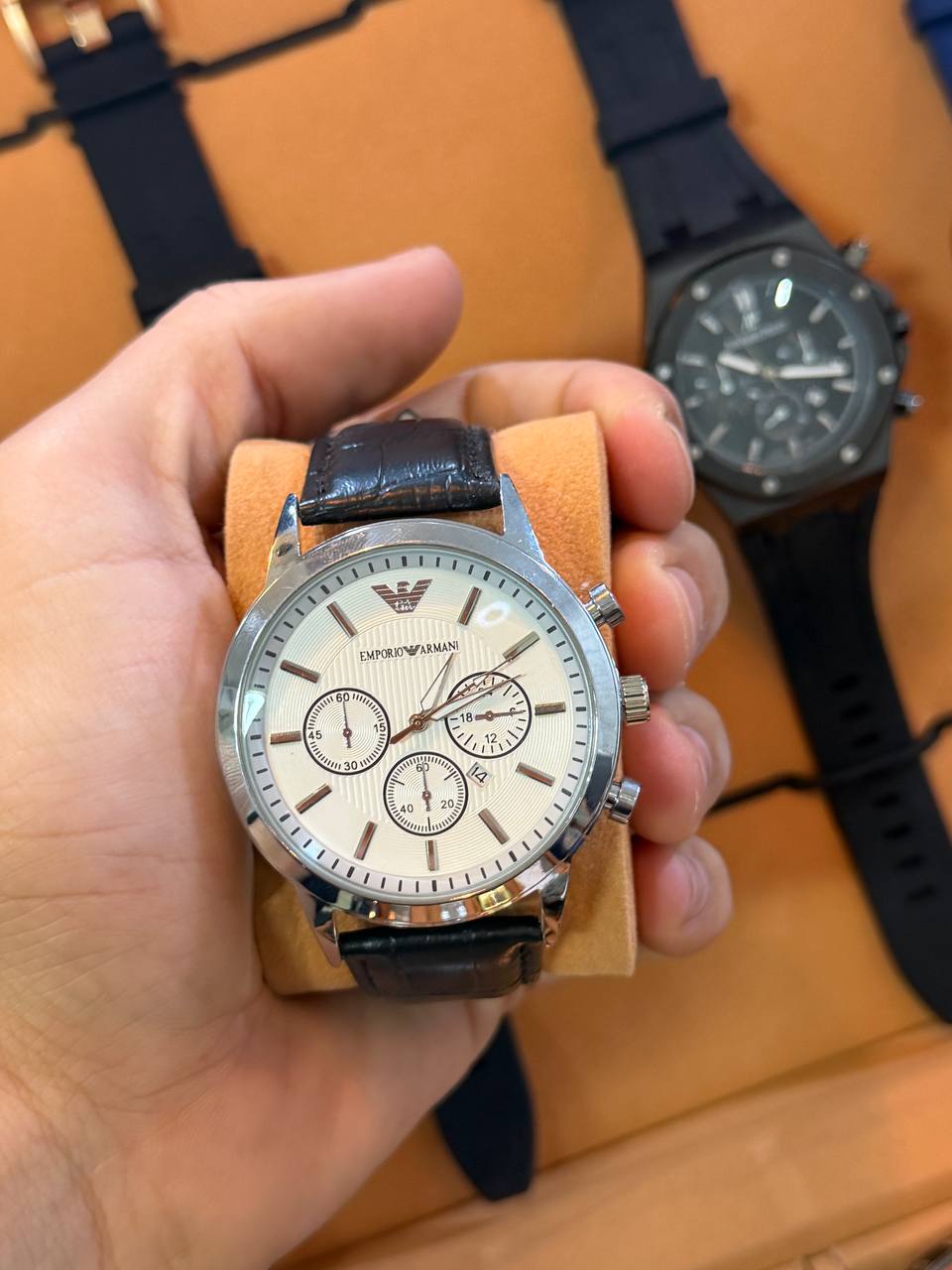 Montre Emporio Armani Chronographe Cuir