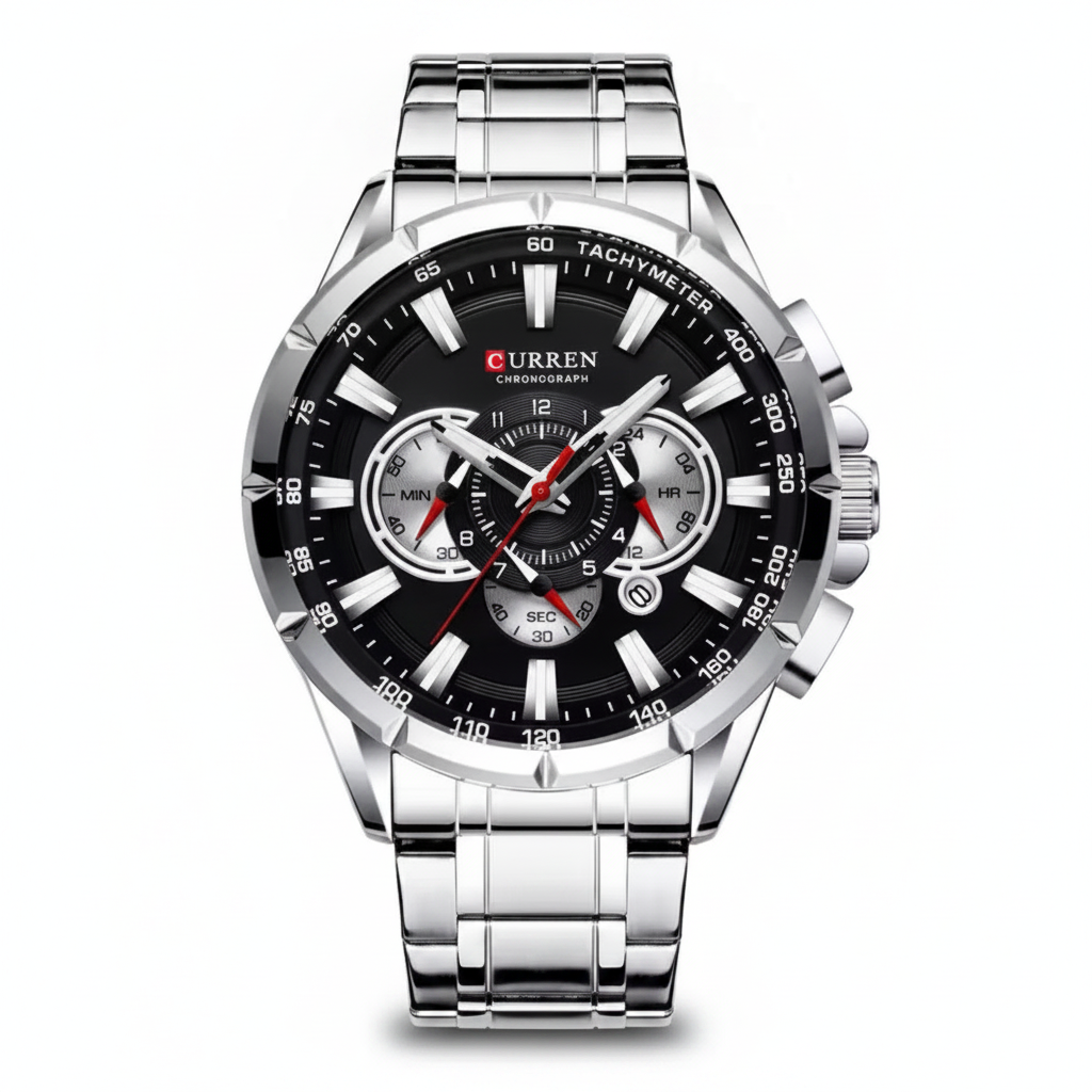 Montre Curren Chronographe Acier Inoxydable