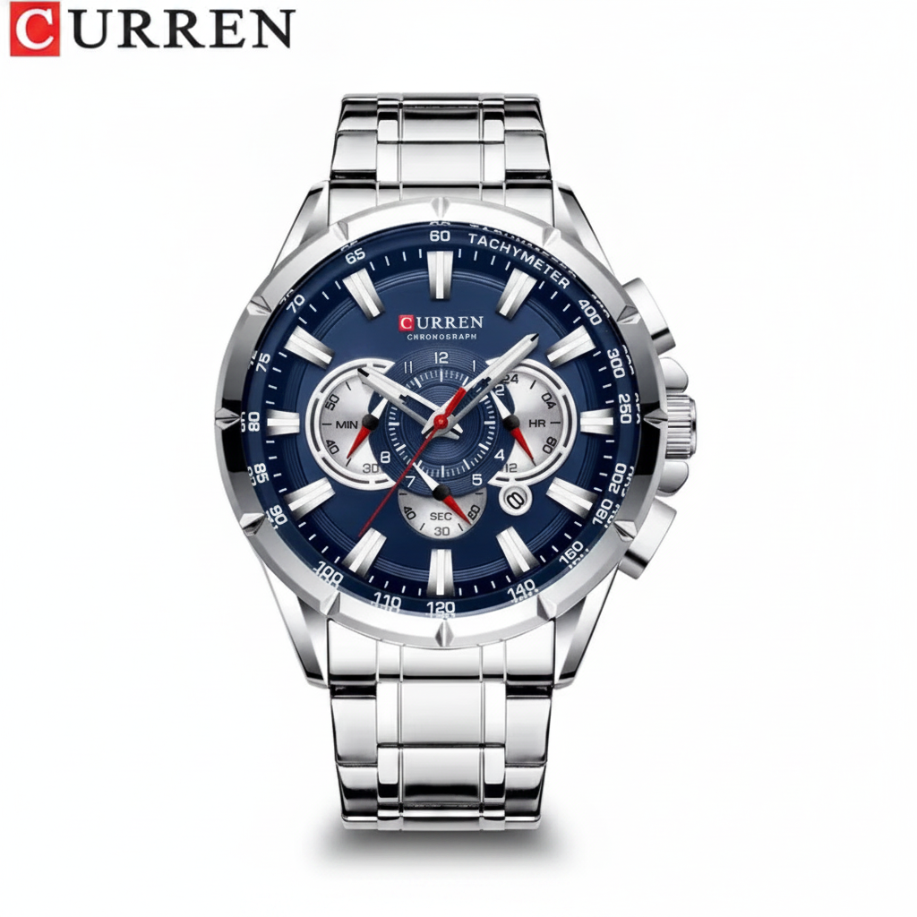 Montre Curren Chronographe Acier Inoxydable