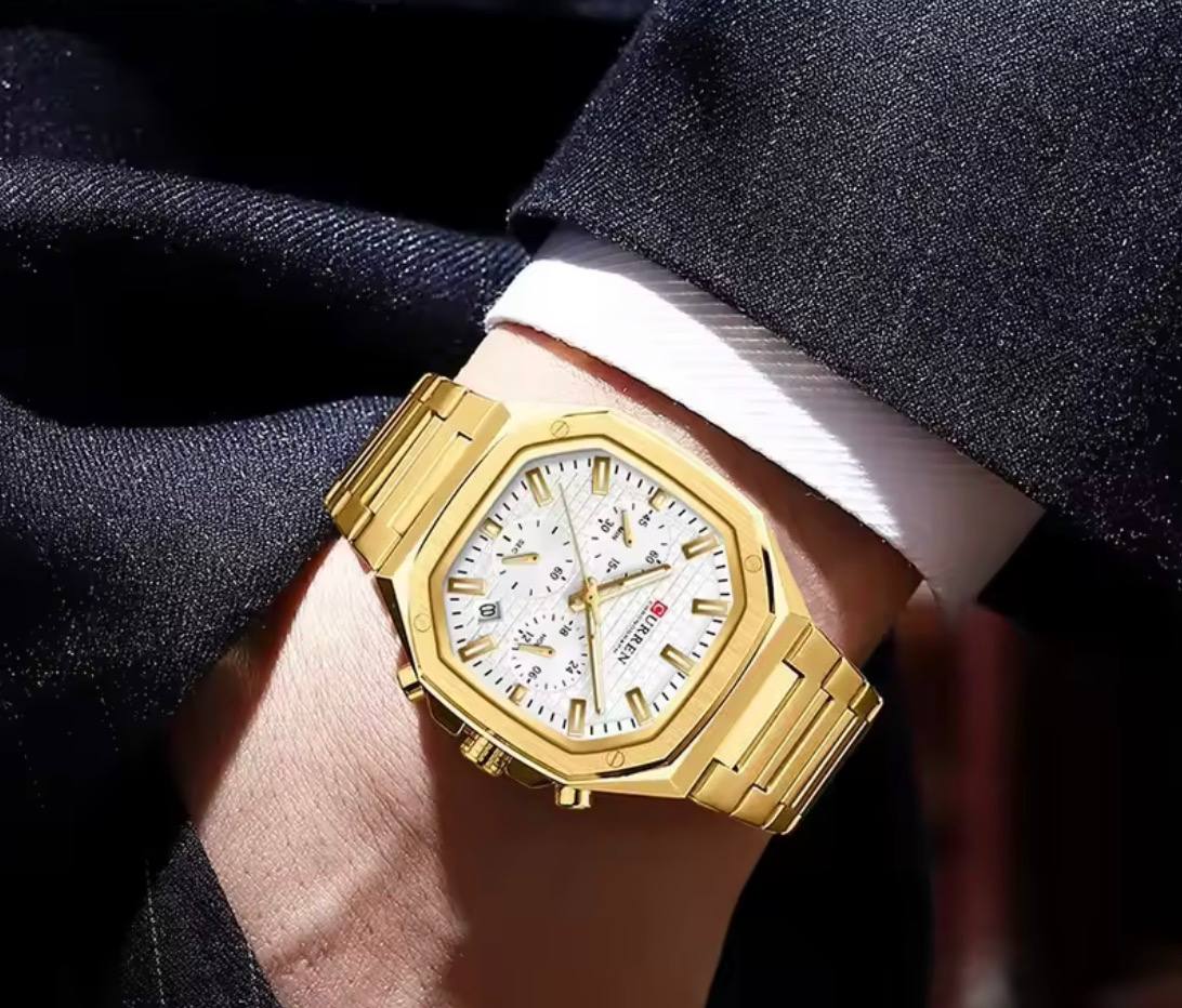 Montre Curren Chronographe Octogonale