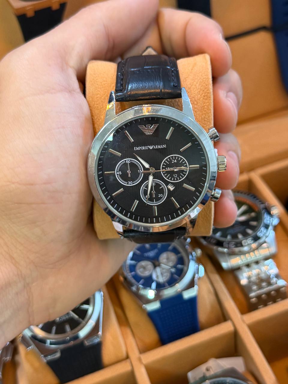 Montre Emporio Armani Chronographe Cuir
