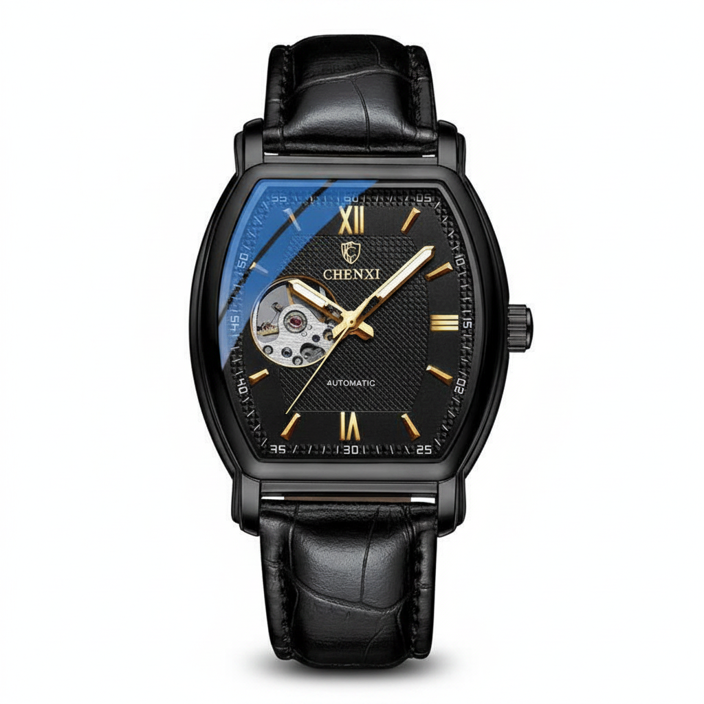 Montre Chenxi Automatique Squelette Tonneau Original