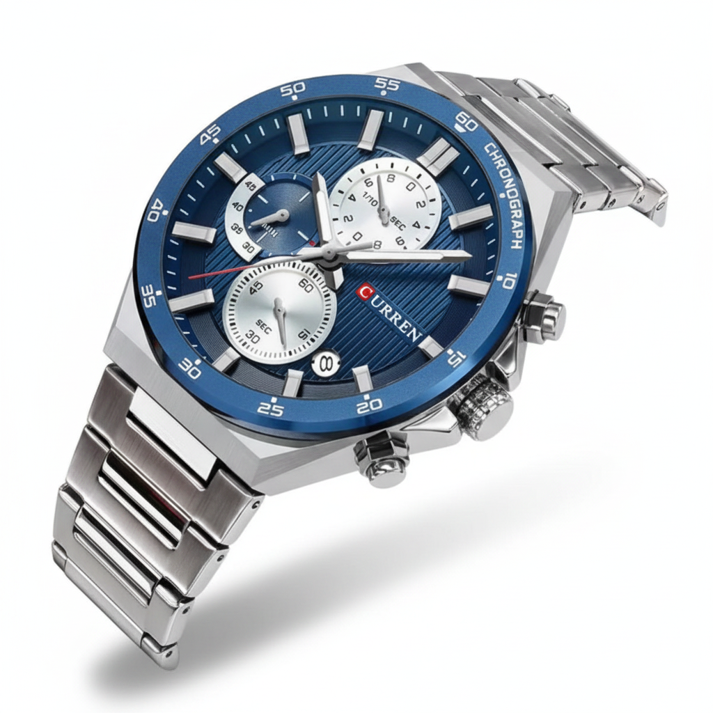 Montre Curren Chronographe Acier Inoxydable