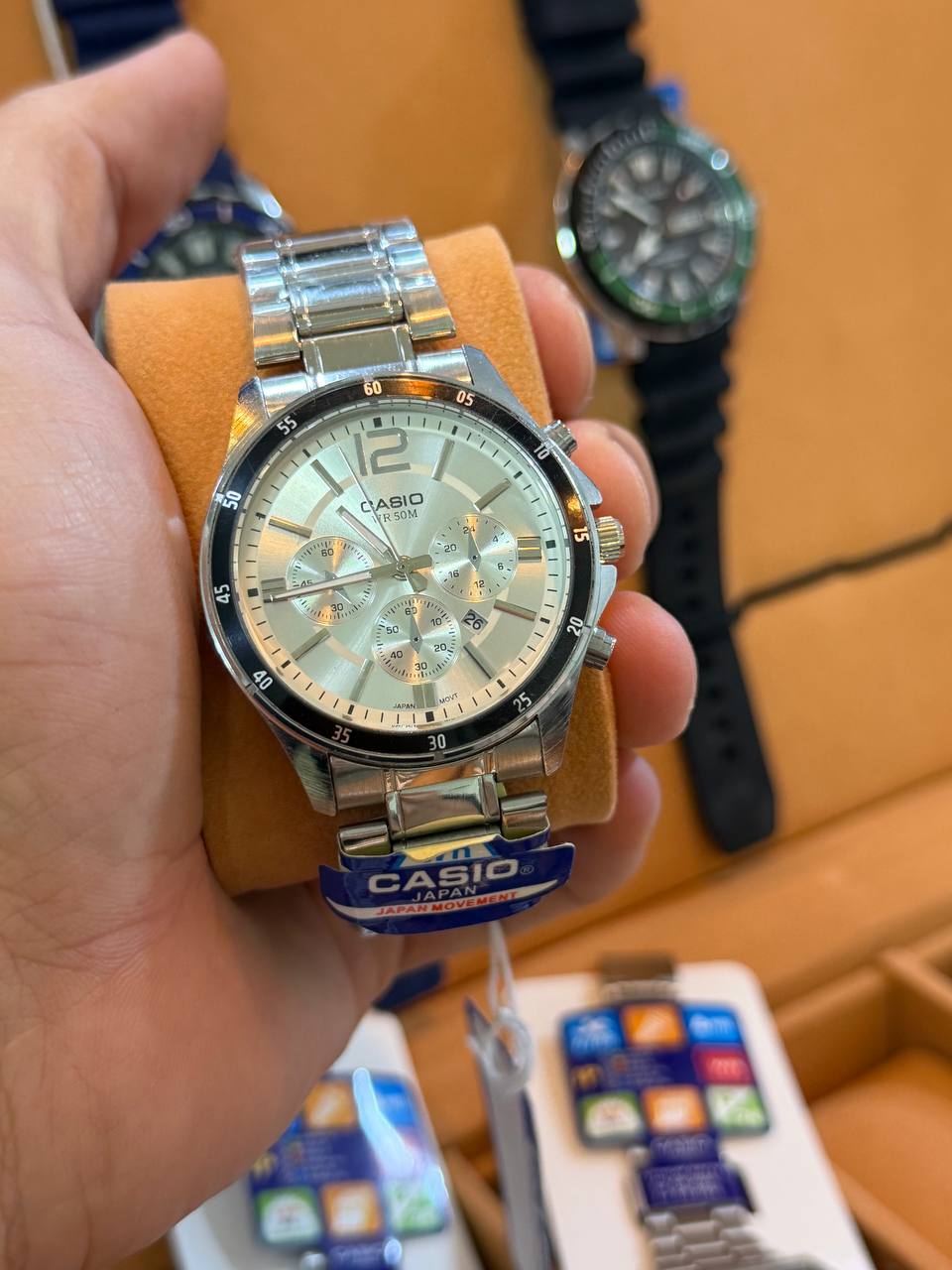 Montre Casio Chronographe Homme Bracelet Acier