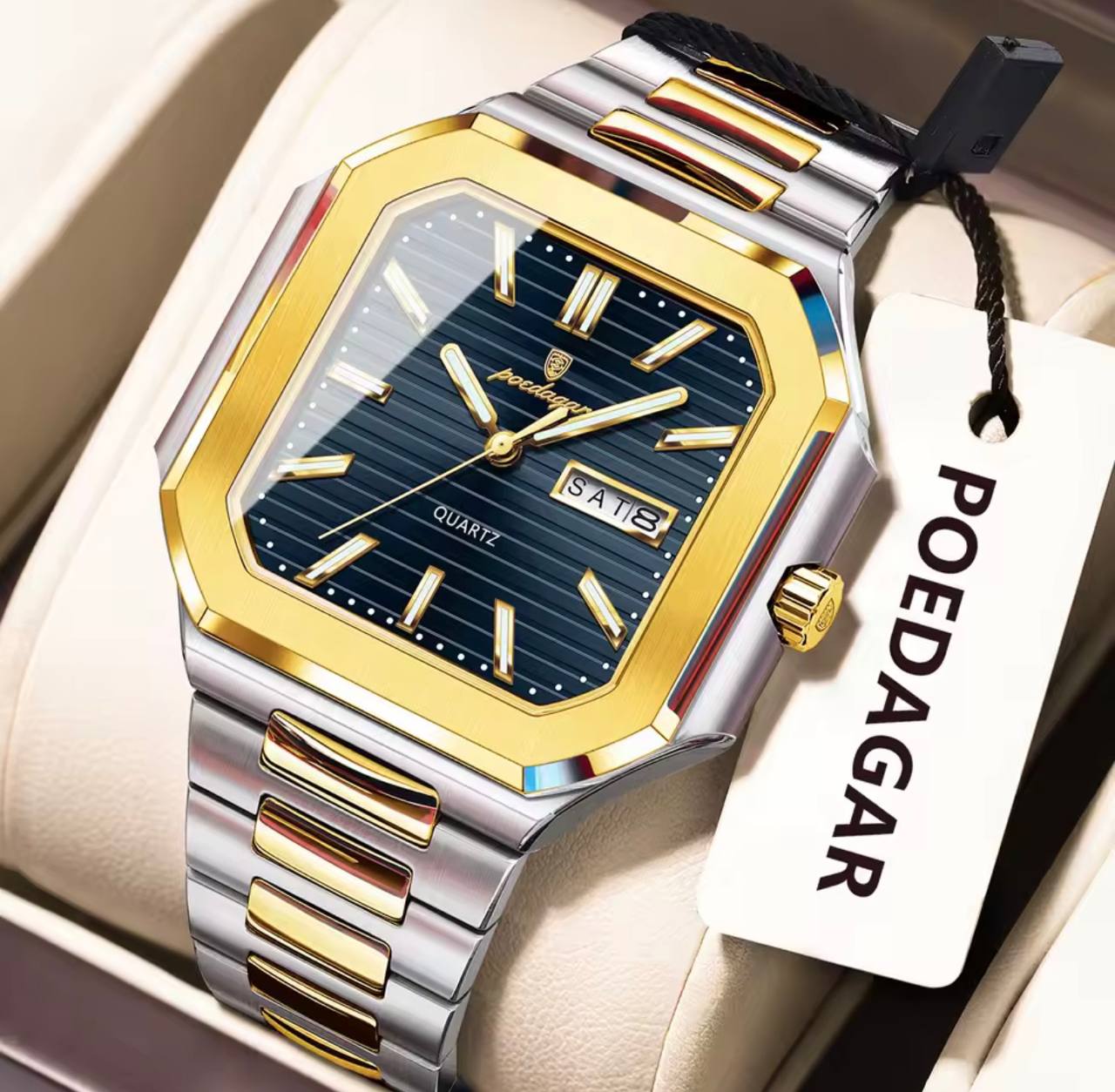 Montre Poedagar Carrée Élégante