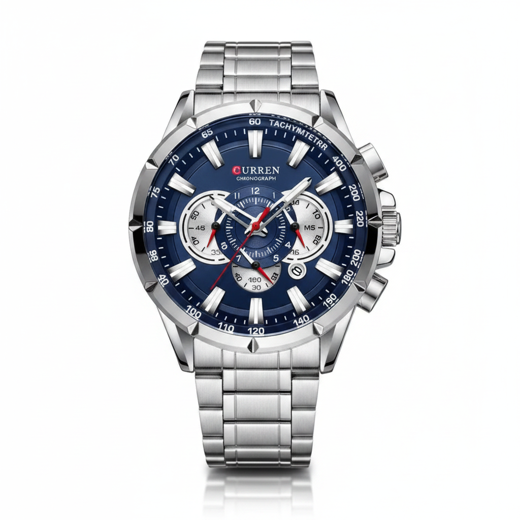Montre Curren Chronographe Acier Inoxydable
