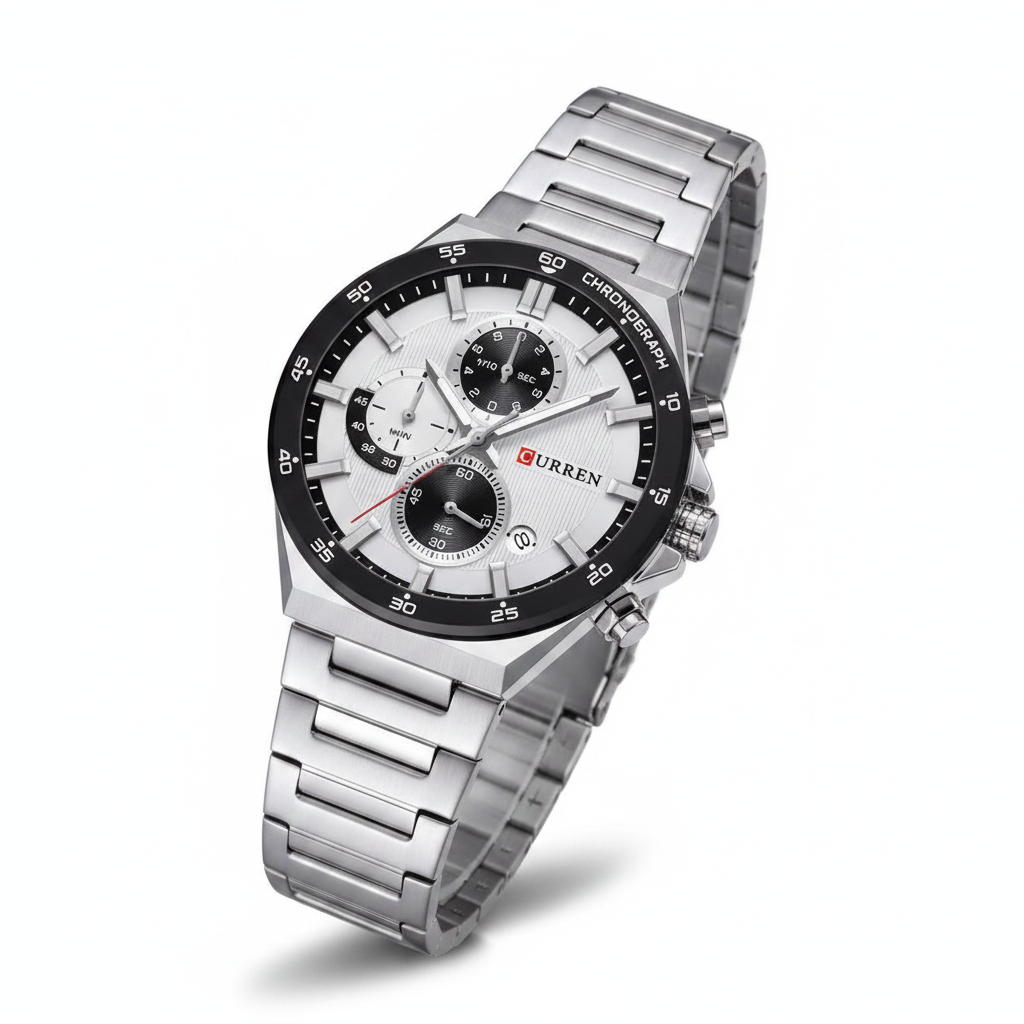 Montre Curren Chronographe Acier Inoxydable