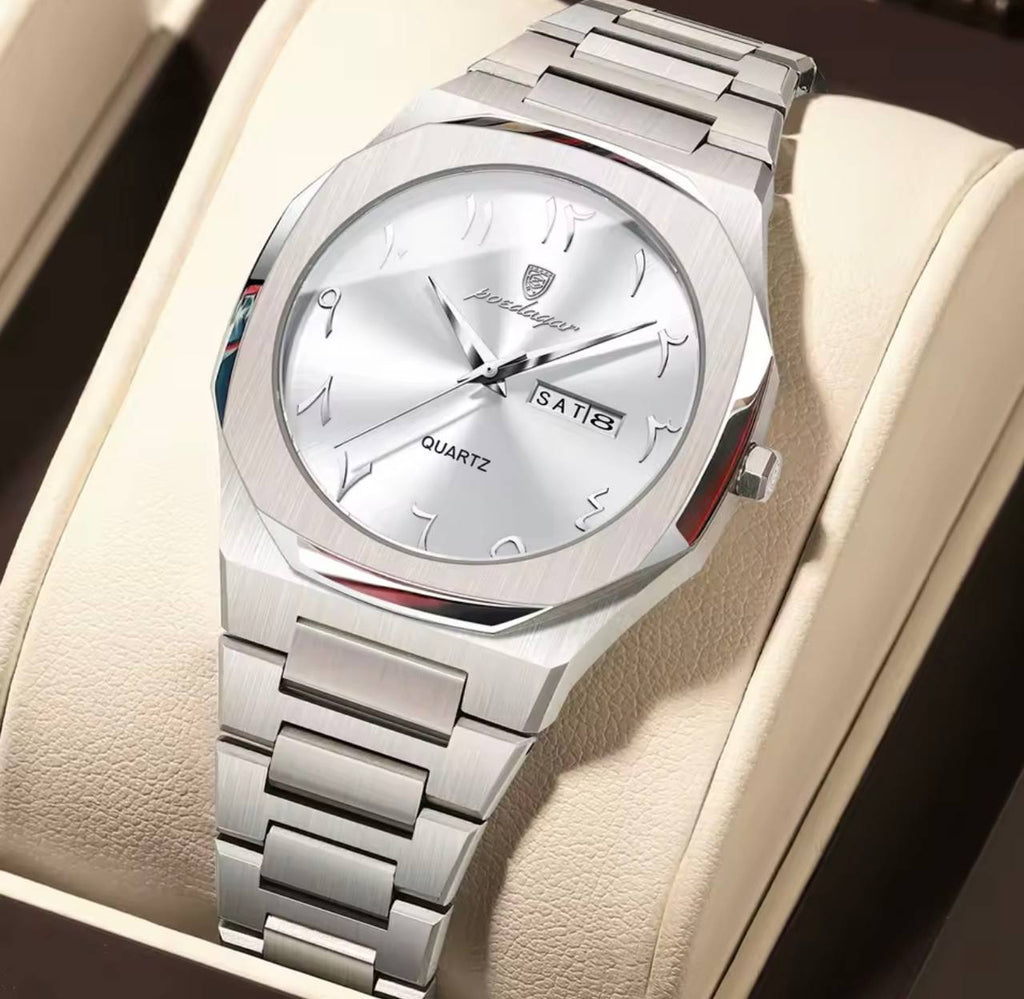 Montre Poedagar Octogonale Acier Inoxydable