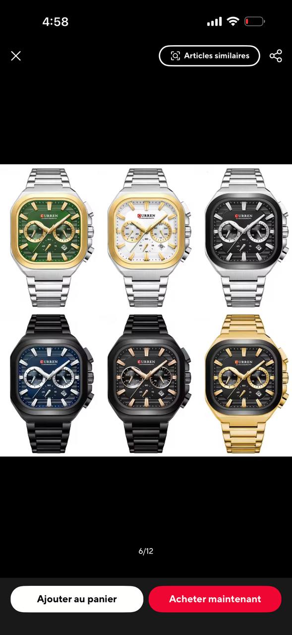 Montre Curren Chronographe Homme