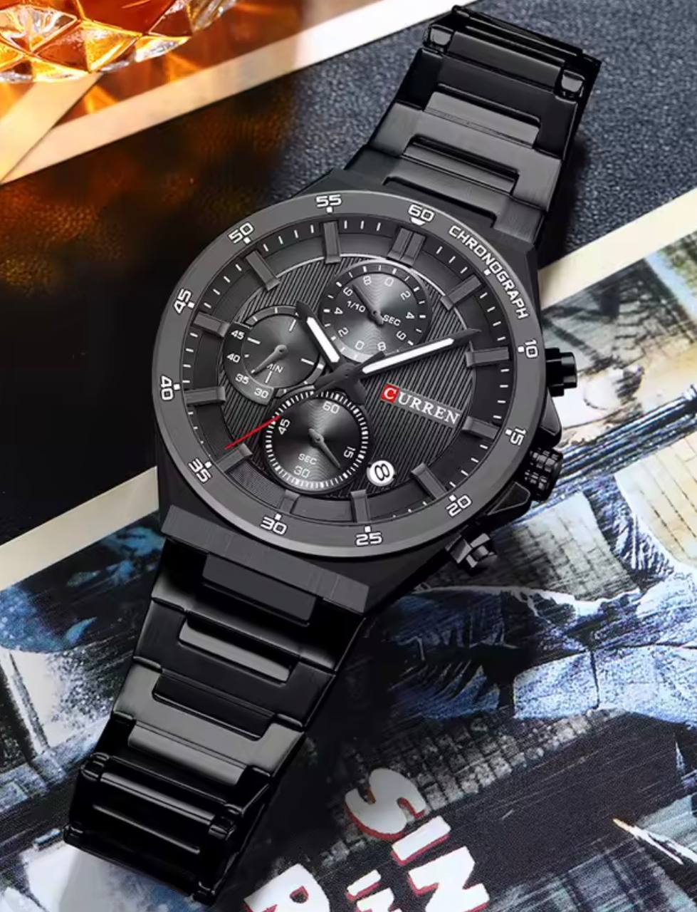 Montre Curren Chronographe Acier Inoxydable