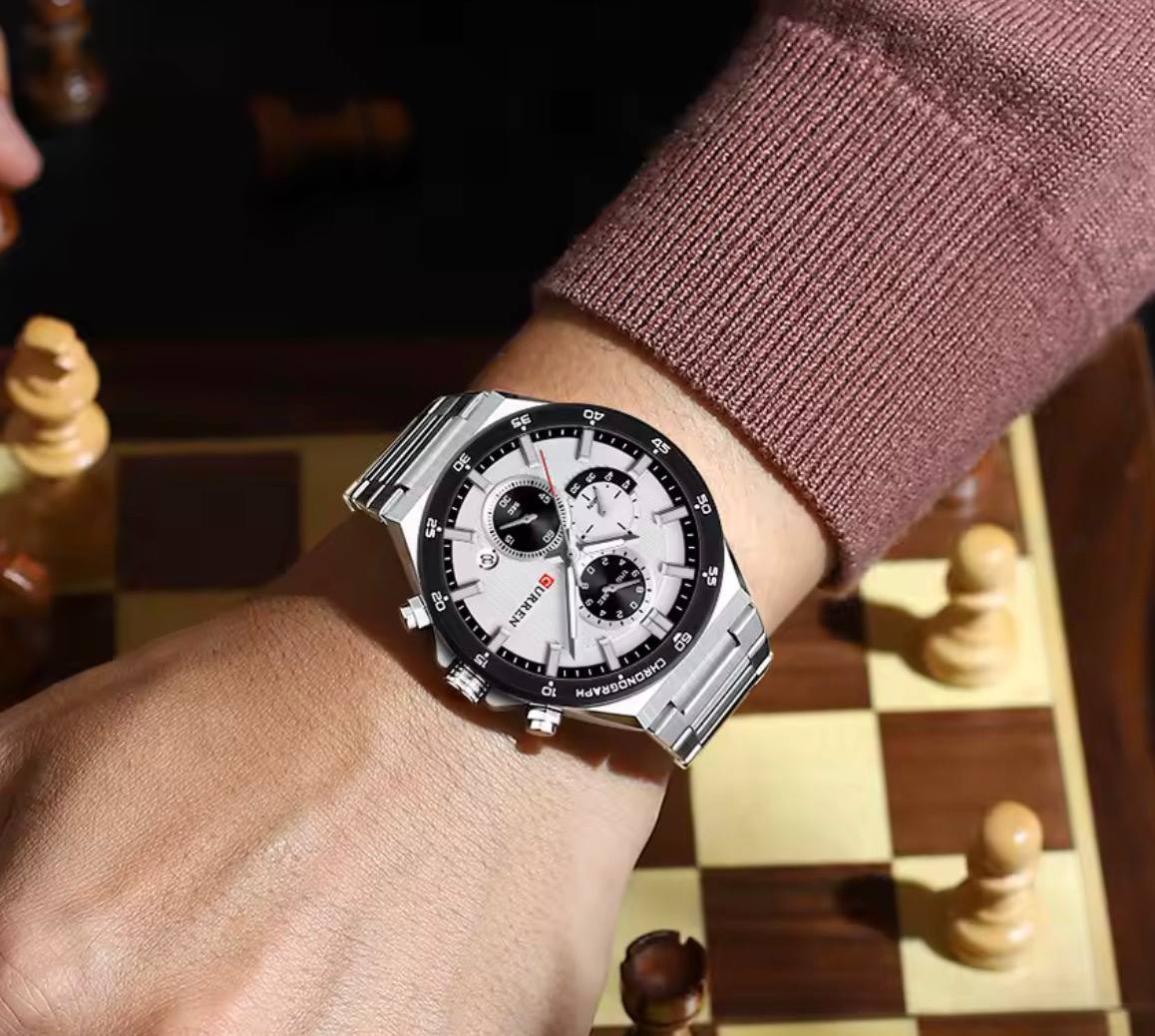 Montre Curren Chronographe Acier Inoxydable