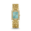 Montre Statement Femme — Turquoise & Éclat Doré