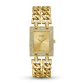 Montre Chaîne Dorée Femme — Full Gold, Cristaux Sertis
