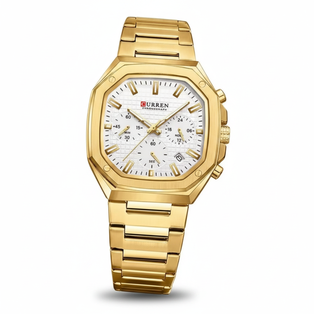 Montre Curren Chronographe Octogonale