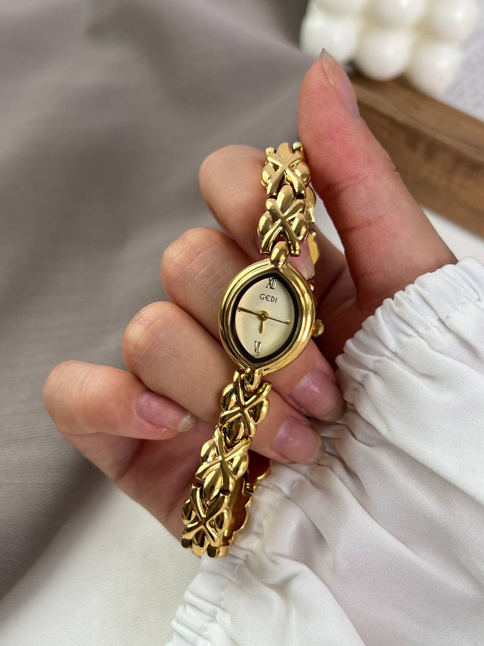Montre GEDI Élégance Ovale Bracelet Chaîne
