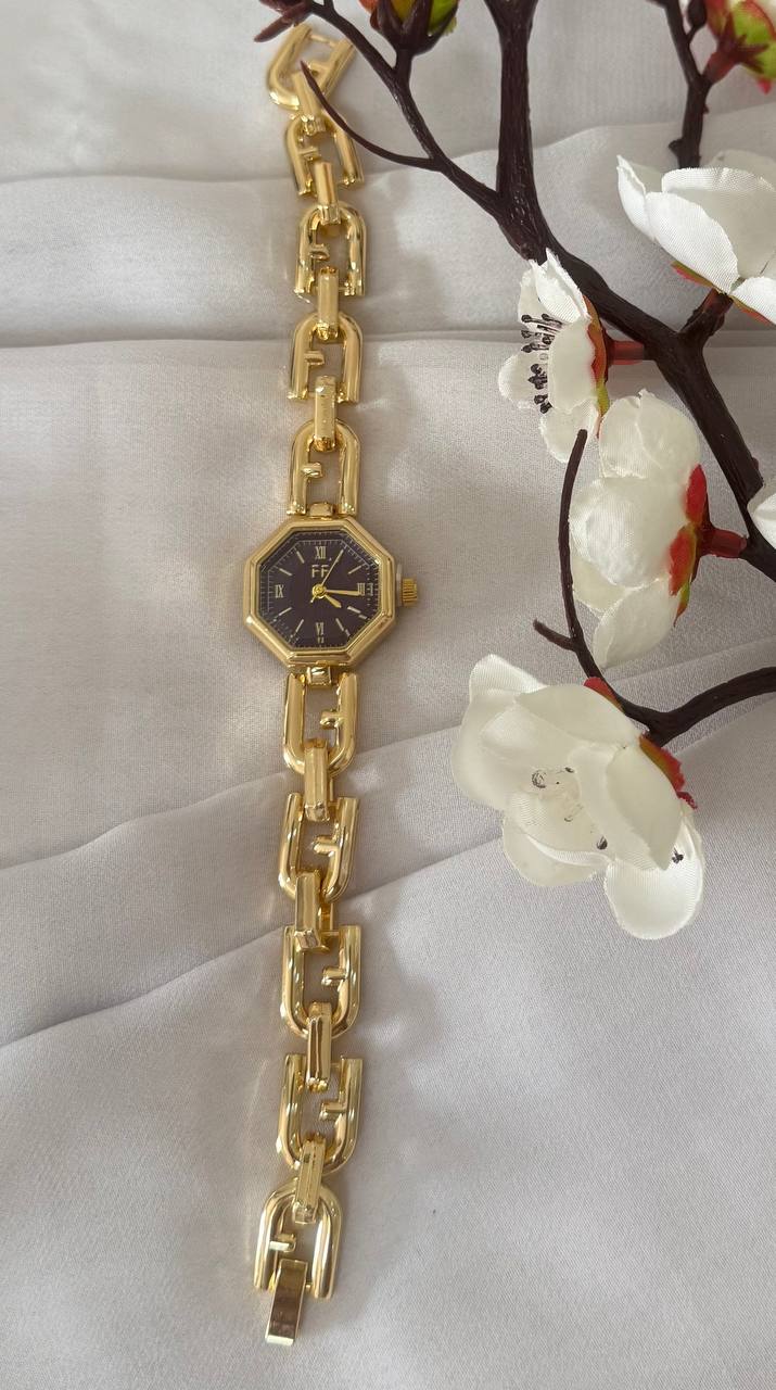 Montre Chaîne Élégance Octogonale