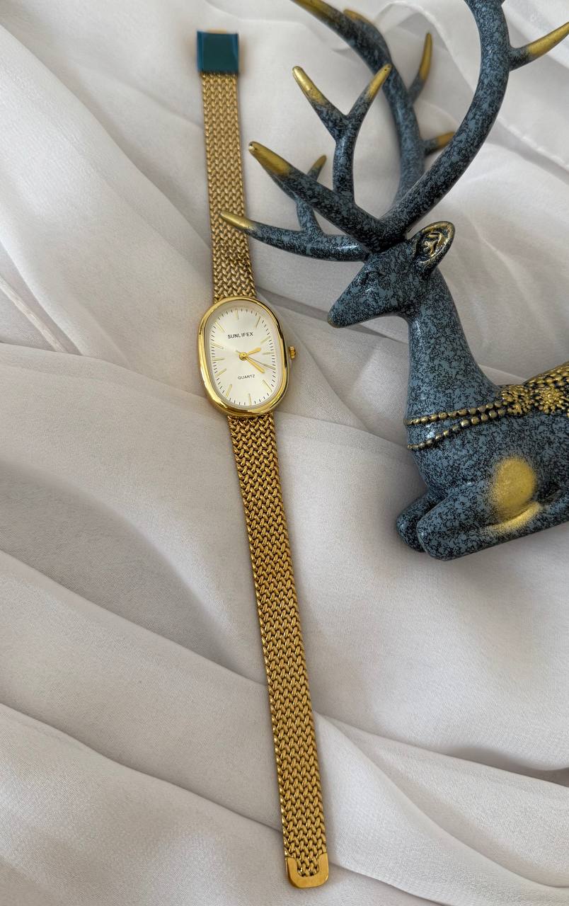 Montre Élégante Bracelet Maille Milanaise