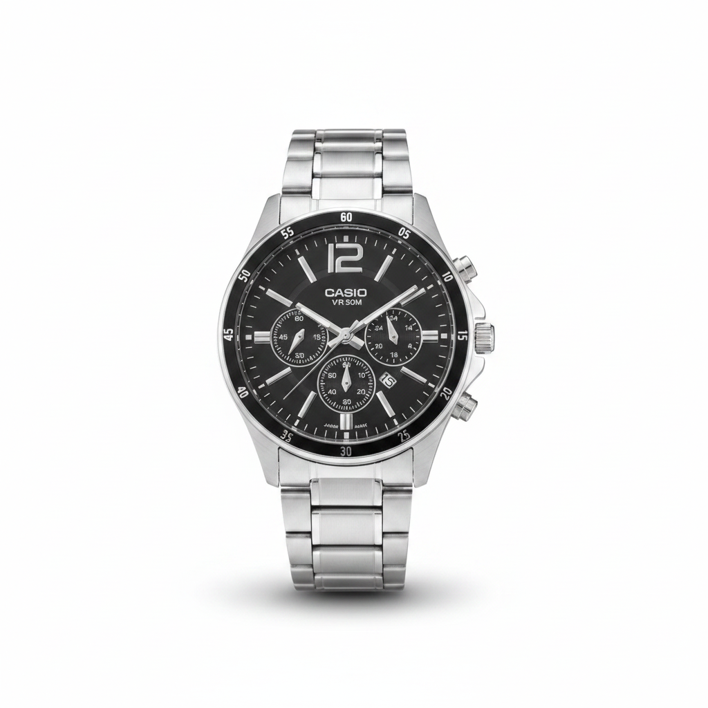 Montre Casio Chronographe Homme Bracelet Acier