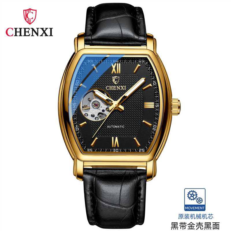 Montre Chenxi Automatique Squelette Tonneau