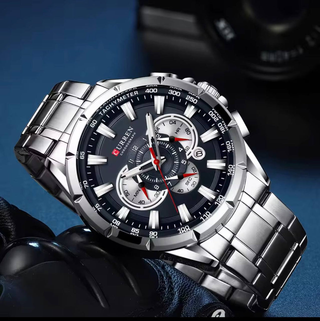 Montre Curren Chronographe Acier Inoxydable