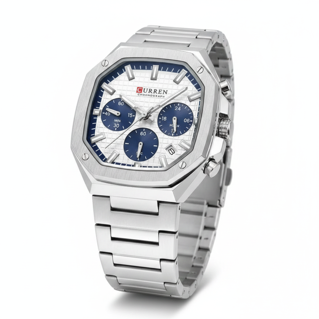 Montre Curren Chronographe Octogonale