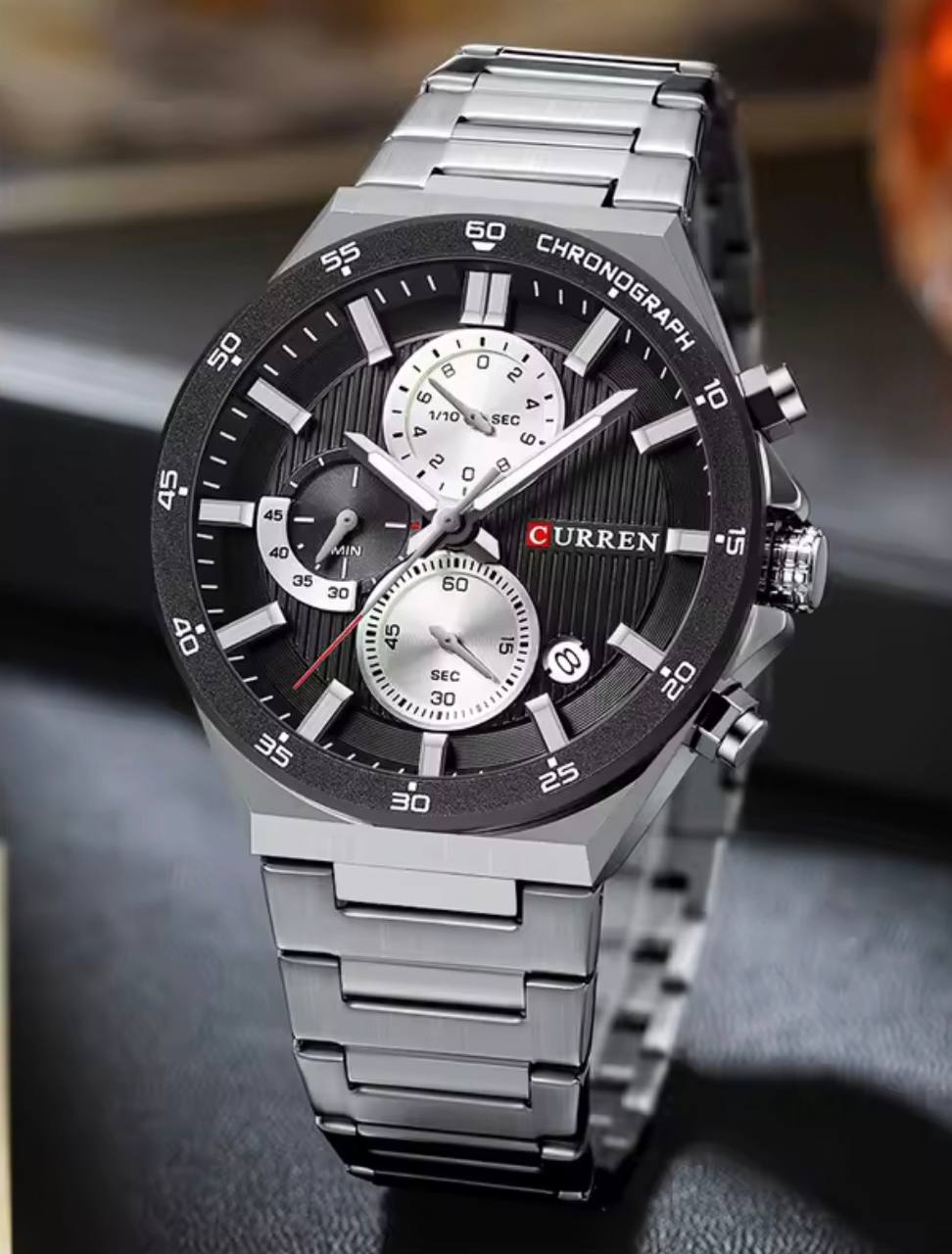 Montre Curren Chronographe Acier Inoxydable