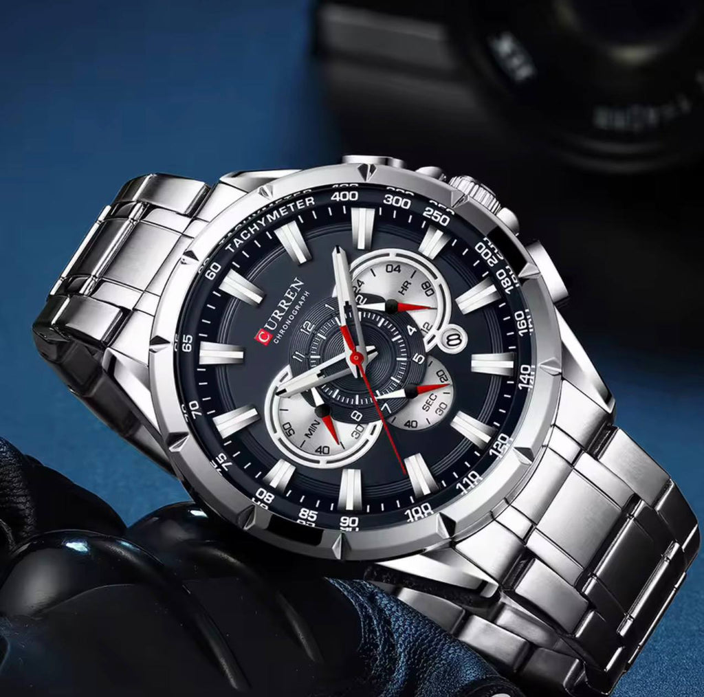 Montre Curren Chronographe Acier Inoxydable