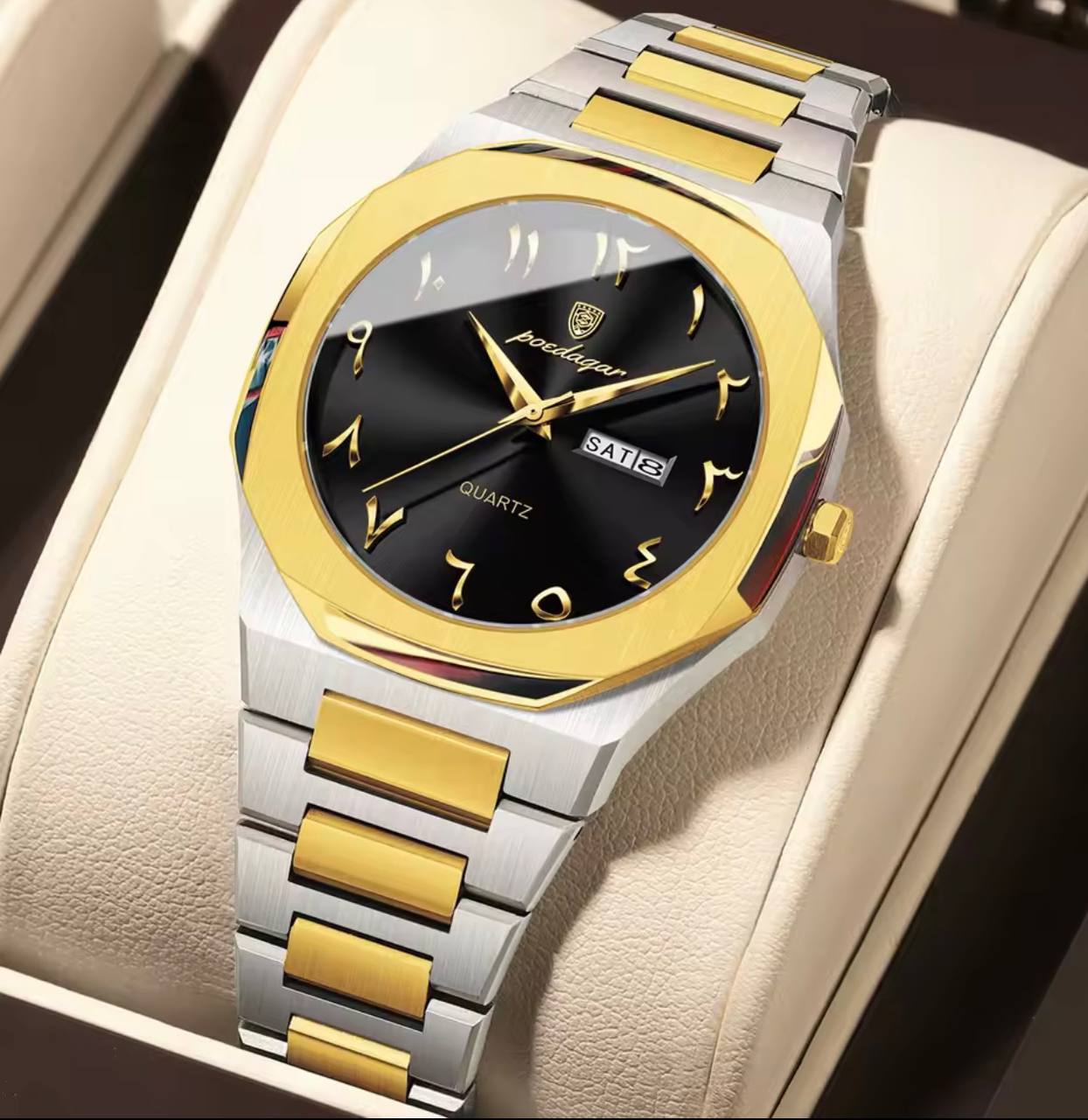 Montre Poedagar Octogonale Acier Inoxydable